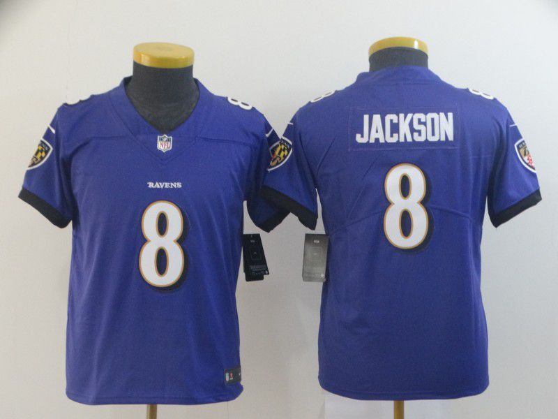Youth Baltimore Ravens 8 Jackson Purple Nike Vapor Untouchable Limited Player NFL Jerseys